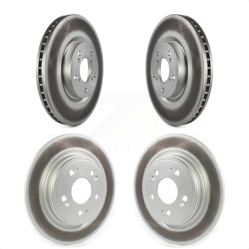 Front Rear Coated Disc Brake Rotors Kit For 2014-2020 Acura RLX Sport Hybrid SH-AWD KG-101388
