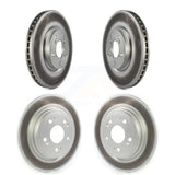 Front Rear Coated Disc Brake Rotors Kit For 2014-2020 Acura RLX Sport Hybrid SH-AWD KG-101388
