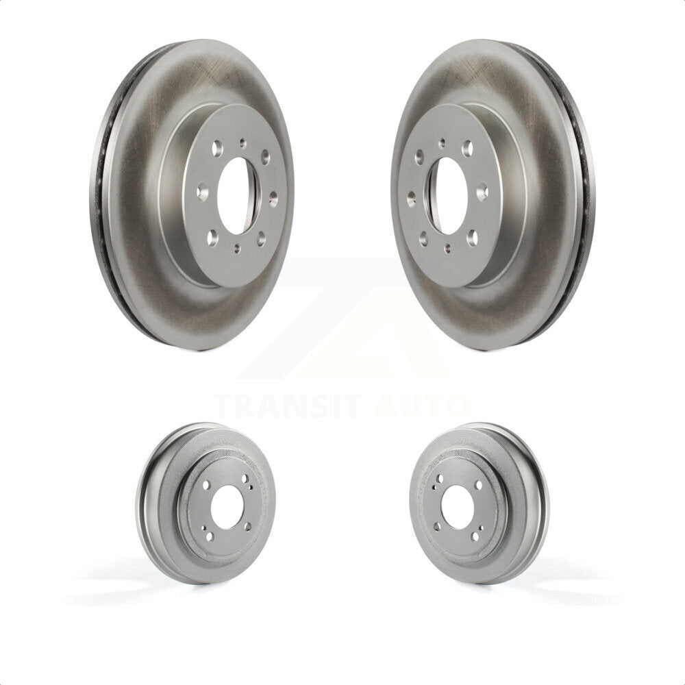 Front Rear Disc Brake Rotors Drums Kit For Honda Civic Fit Acura EL KG-101424