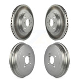 Front Rear Disc Brake Rotors Drums Kit For Toyota Yaris KG-101437