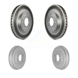 Front Rear Disc Brake Rotors Drums Kit For Ford Escape Mercury Mariner Mazda Tribute KG-101440