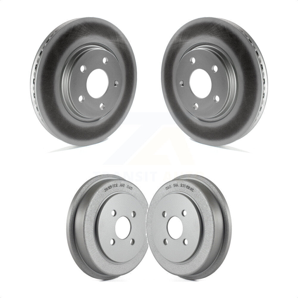 Front Rear Disc Brake Rotors Drums Kit For 2006 Pontiac Pursuit With Brakes KG-101448