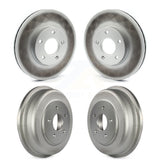 Front Rear Disc Brake Rotors Drums Kit For 2010-2013 Ford Transit Connect KG-101449