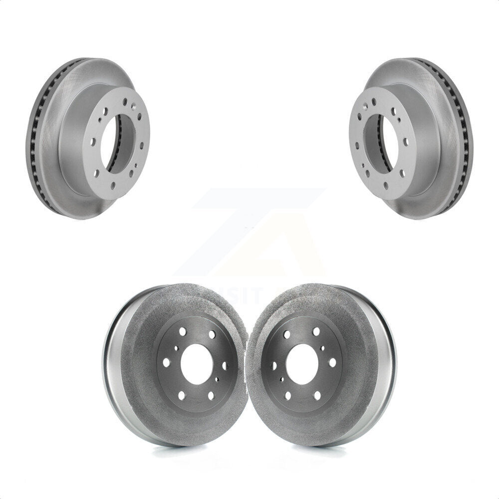 Front Rear Disc Brake Rotors Drums Kit For 2011 Chevrolet Silverado 1500 Hybrid KG-101452