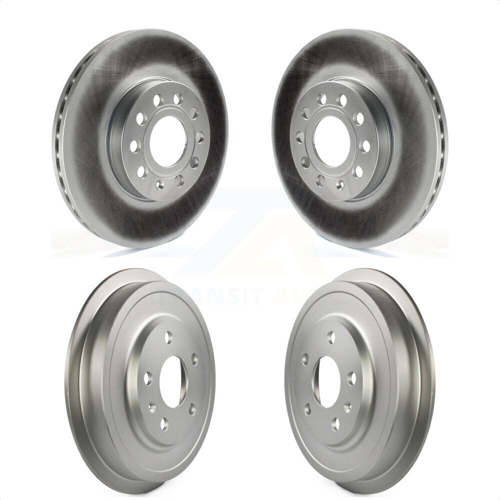 Front Rear Disc Brake Rotors Drums Kit For Volkswagen Jetta Beetle With 288mm Diameter Rotor KG-101459
