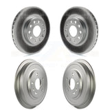 Front Rear Disc Brake Rotors Drums Kit For Volkswagen Jetta Beetle With 288mm Diameter Rotor KG-101459