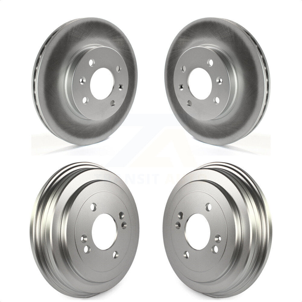 Front Rear Disc Brake Rotors Drums Kit For Hyundai Accent Kia Rio Rio5 KG-101466