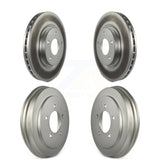 Front Rear Disc Brake Rotors Drums Kit For Jeep Patriot Compass Dodge Caliber Chrysler Sebring Avenger KG-101467