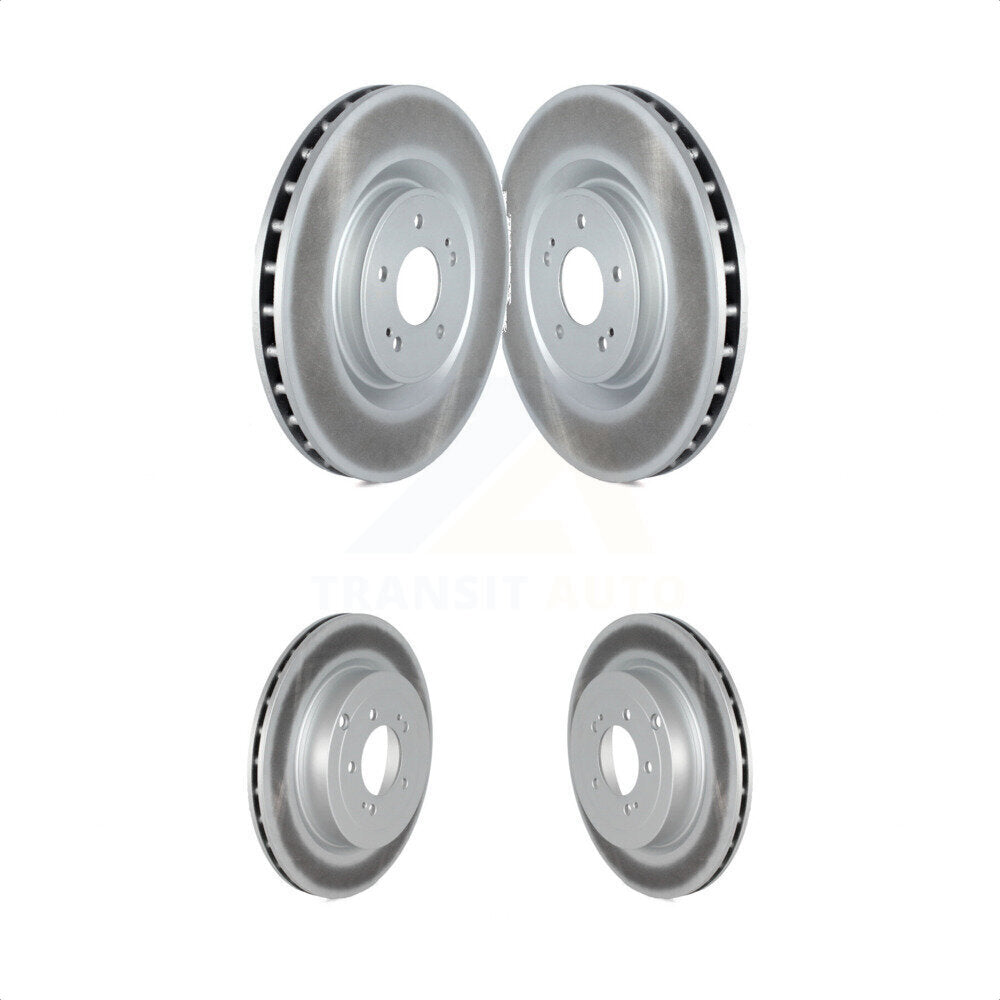 Front Rear Coated Disc Brake Rotors Kit For Mitsubishi Lancer KG-101498