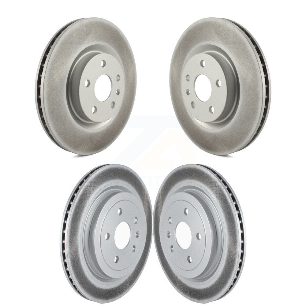 Front Rear Coated Disc Brake Rotors Kit For Cadillac CTS With Heavy Duty Brakes KG-101499