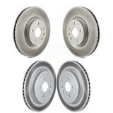 Front Rear Coated Disc Brake Rotors Kit For Cadillac CTS With Heavy Duty Brakes KG-101499