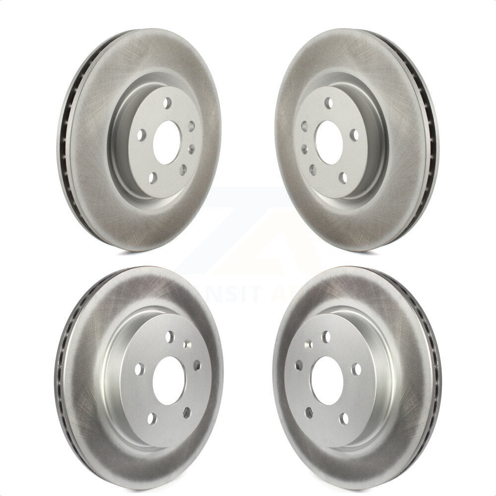 Front Rear Coated Disc Brake Rotors Kit For 2013-2019 Cadillac XTS Without Heavy Duty Brakes KG-101508