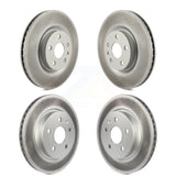 Front Rear Coated Disc Brake Rotors Kit For 2013-2019 Cadillac XTS Without Heavy Duty Brakes KG-101508