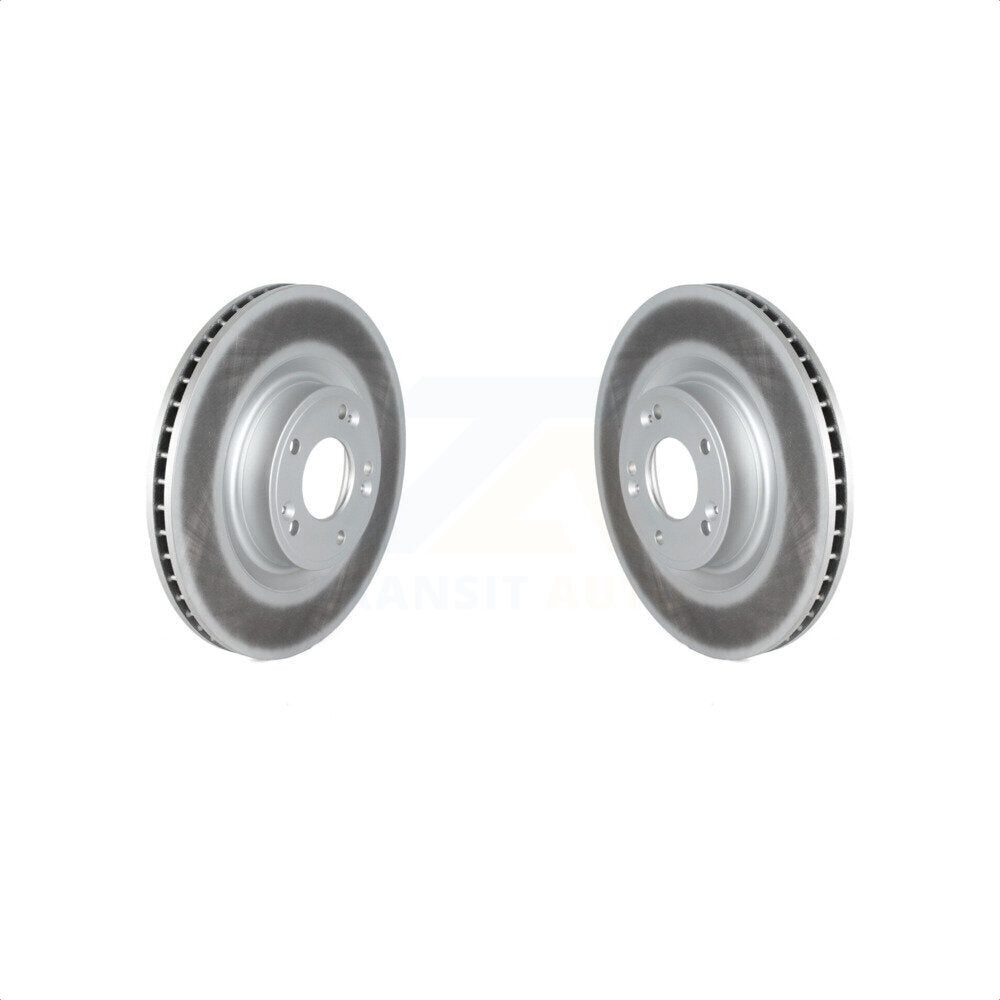 Front Coated Disc Brake Rotors Pair For 2009-2011 Hyundai Genesis 3.8L KG-101515