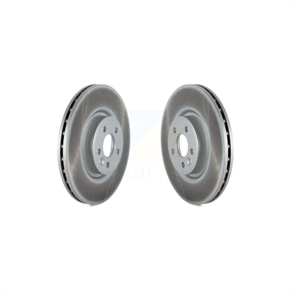 Front Coated Disc Brake Rotors Pair For Volvo S60 XC70 S80 V60 V70 With 336mm Diameter Rotor KG-101516