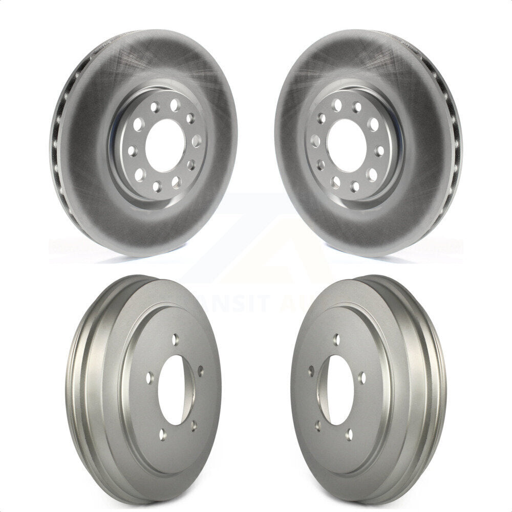 Front Rear Disc Brake Rotors Drums Kit For 2017 Jeep Compass With 305mm Diameter Rotor KG-101523
