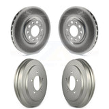 Front Rear Disc Brake Rotors Drums Kit For 2017 Jeep Compass With 305mm Diameter Rotor KG-101523
