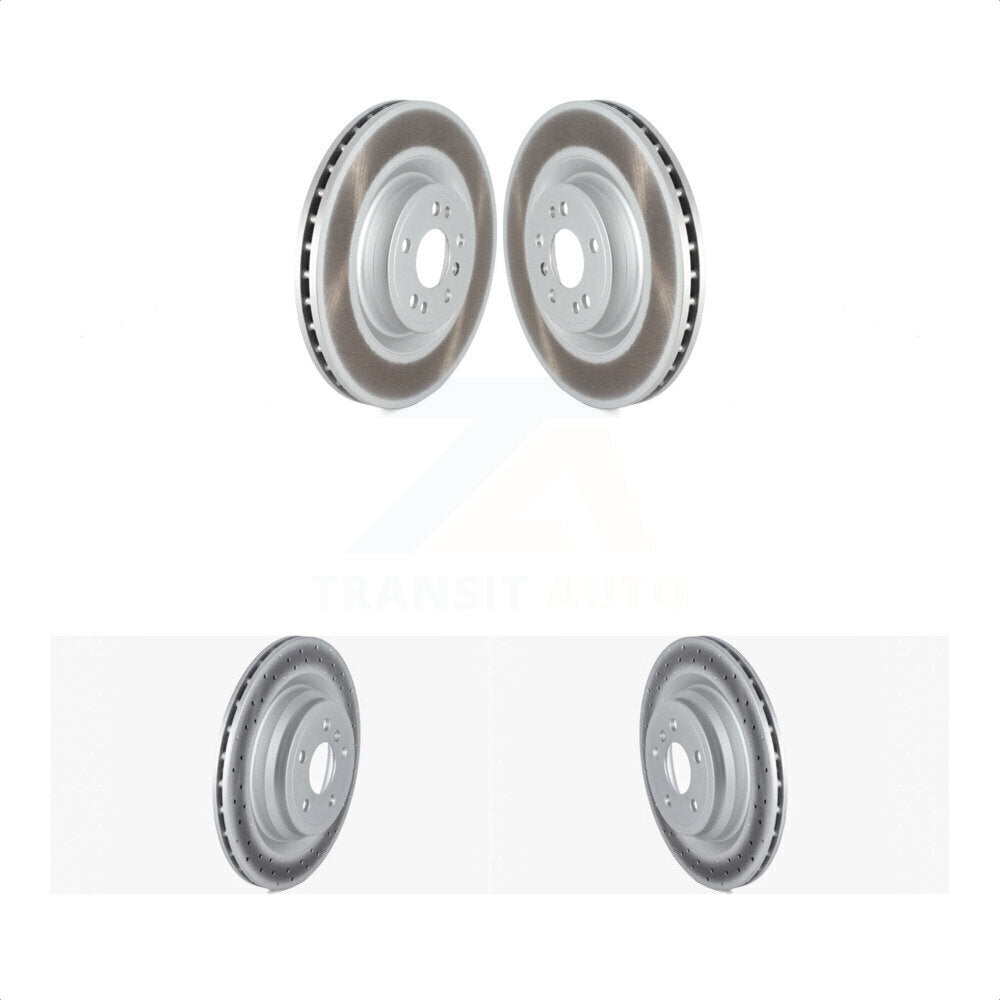 Front Rear Coated Disc Brake Rotors Kit For 2016-2017 2019 Mercedes-Benz GLE400 Without Sport Package KG-101526