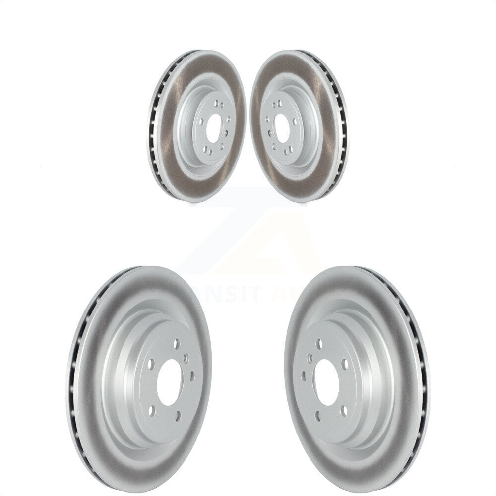 Front Rear Coated Disc Brake Rotors Kit For 2016-2017 2019 Mercedes-Benz GLE400 Without Sport Package KG-101527