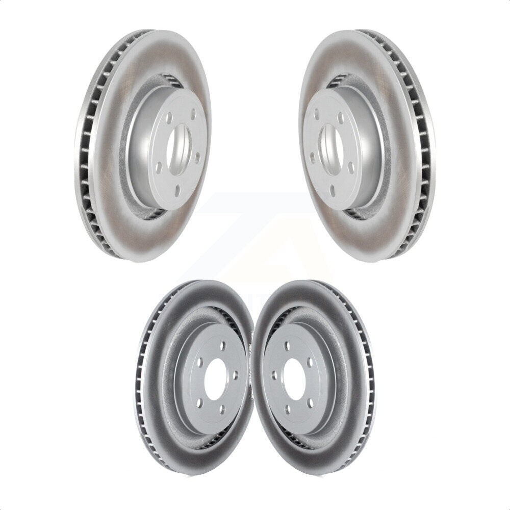 Front Rear Coated Disc Brake Rotors Kit For 2015 Ford Mustang EcoBoost Premium Without Performance Package KG-101547