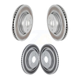 Front Rear Coated Disc Brake Rotors Kit For 2015 Ford Mustang EcoBoost Premium Without Performance Package KG-101547