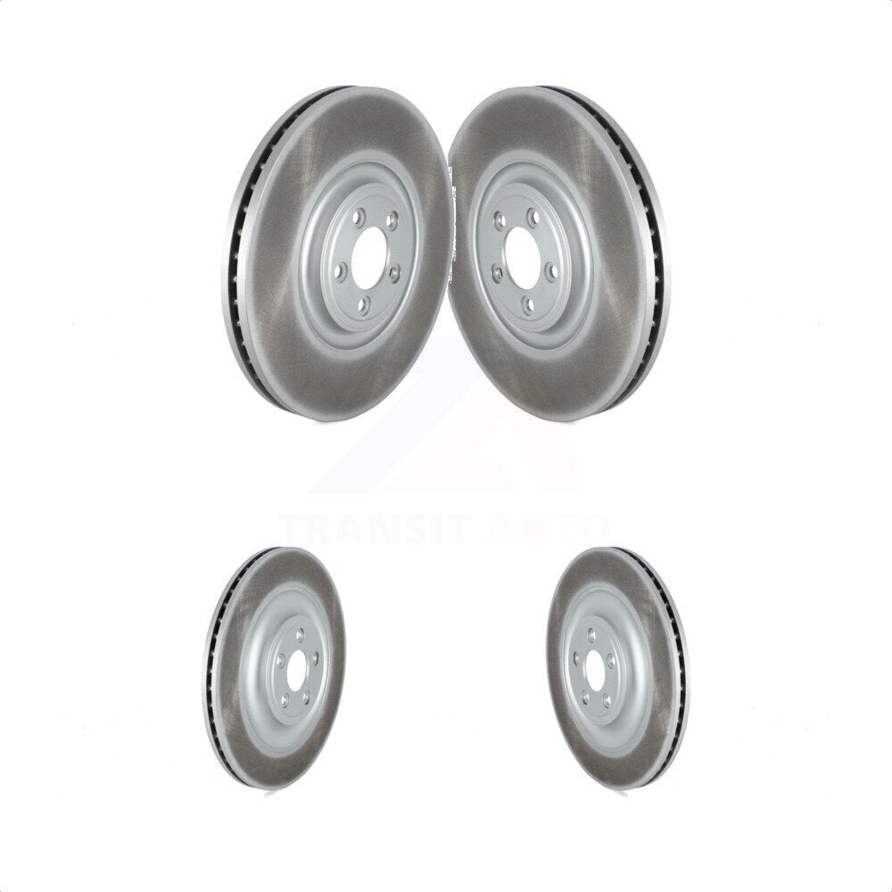 Front Rear Coated Disc Brake Rotors Kit For Jaguar XF XJ XFR-S XJR575 KG-101553