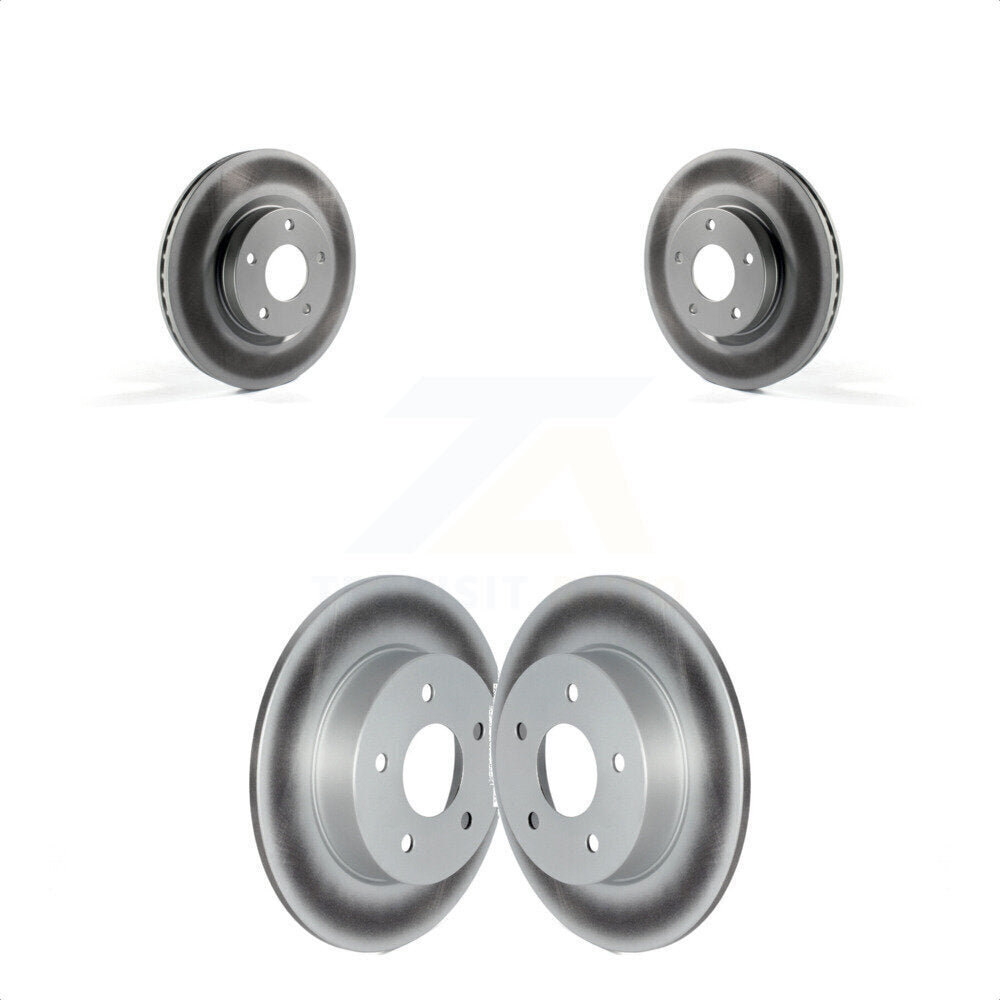 Front Rear Coated Disc Brake Rotors Kit For 2019-2022 Nissan Altima With Power Operated Parking KG-101554