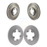 Front Rear Coated Disc Brake Rotors Kit For 2016 Ford Transit-350 HD With 5 Lug Wheels KG-101560