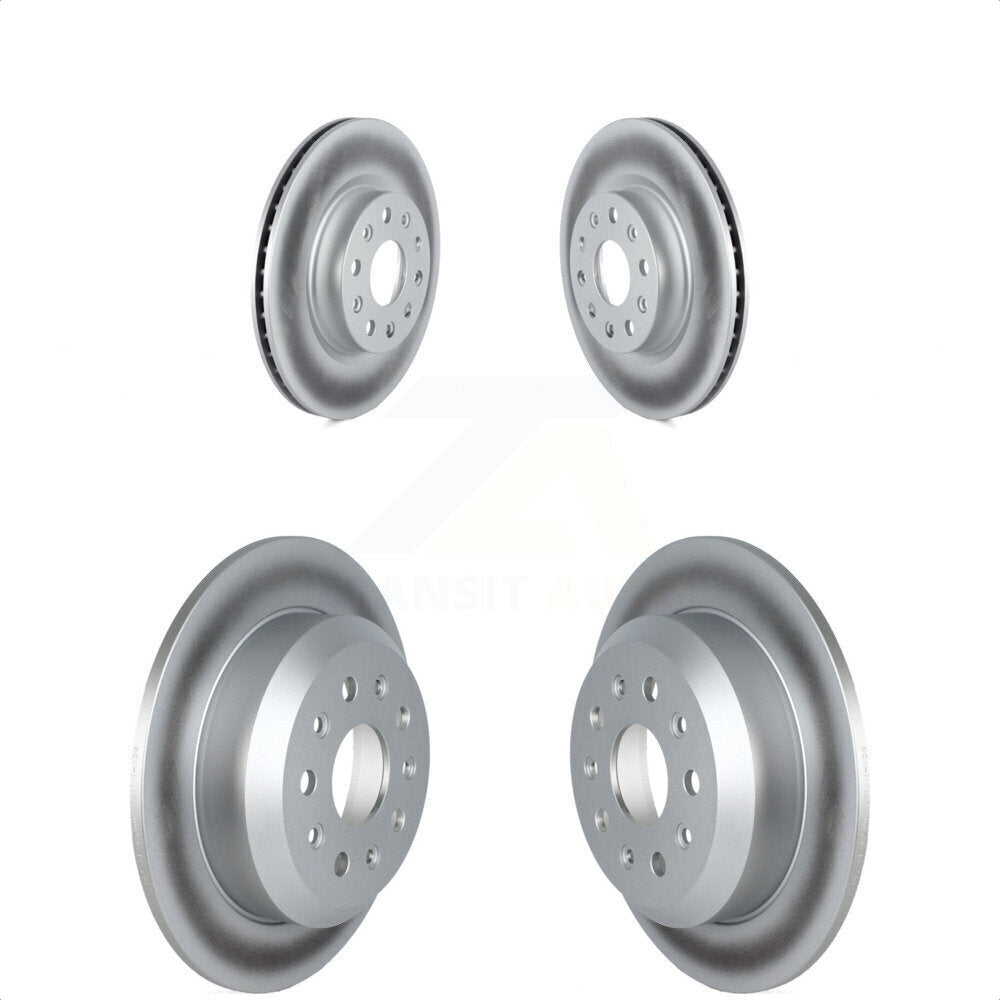 Front Rear Coated Disc Brake Rotors Kit For 2018-2022 Jeep Wrangler Without Heavy Duty Brakes Code BRY KG-101562