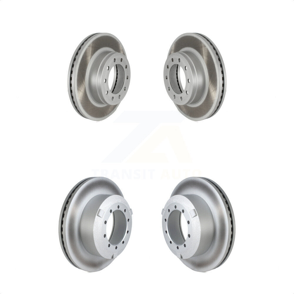 Front Rear Coated Disc Brake Rotors Kit For Ford F-450 Super Duty F-550 KG-101569
