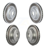 Front Rear Coated Disc Brake Rotors Kit For Mercedes-Benz E400 With 344mm Diameter Rotor KG-101577