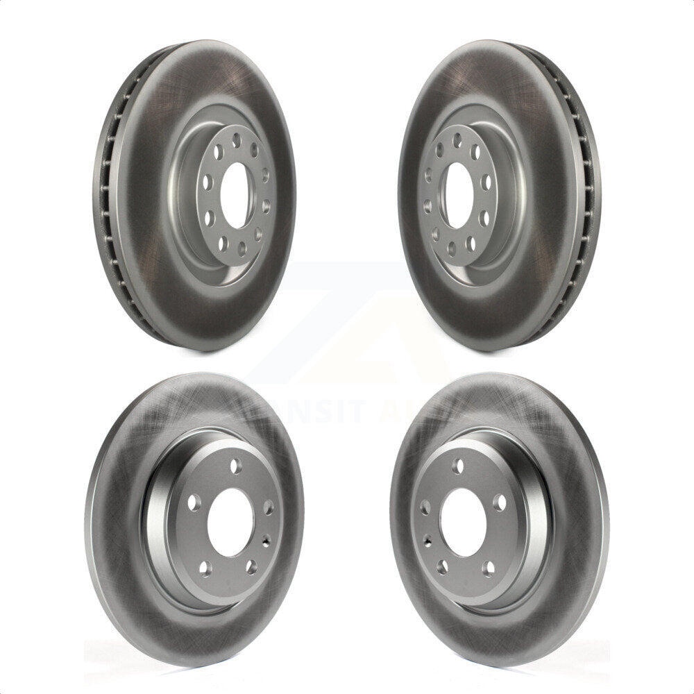 Front Rear Coated Disc Brake Rotors Kit For 2009 Audi A4 Quattro Convertible With 300mm Diameter Rotor KG-101582