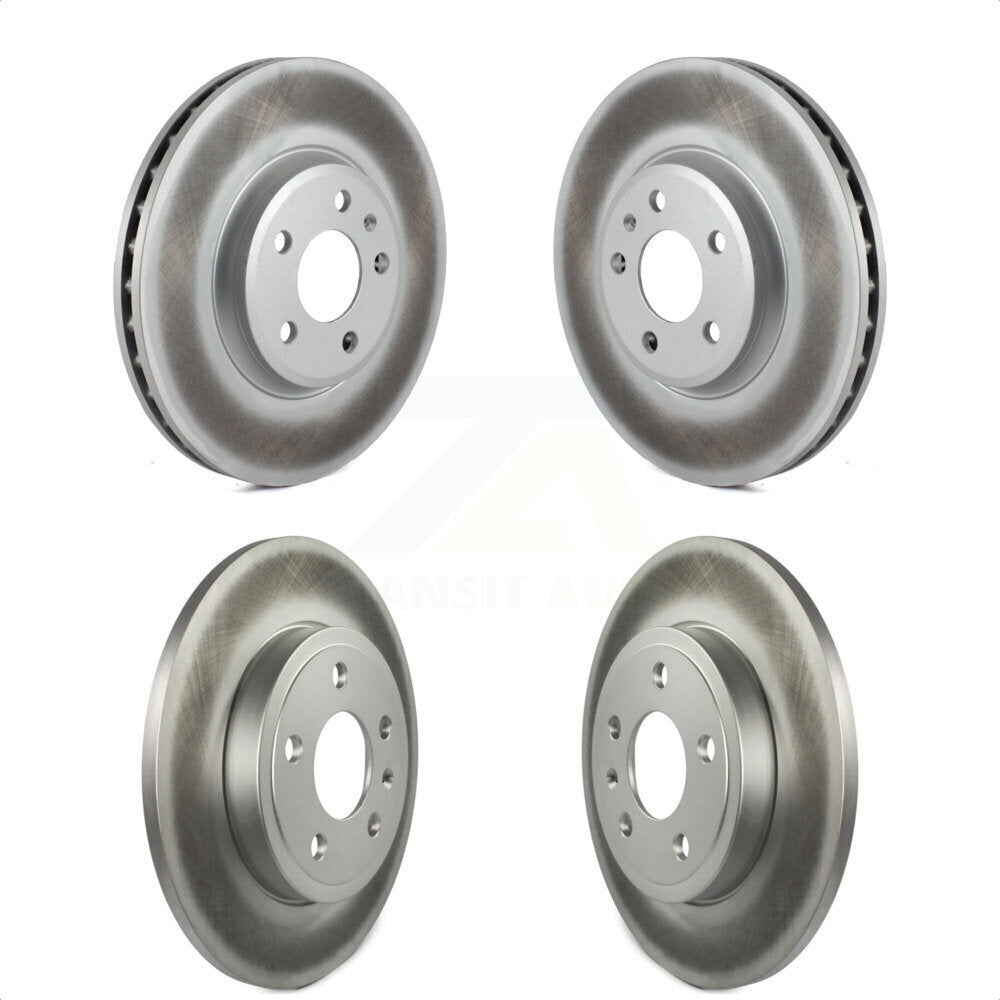 Front Rear Coated Disc Brake Rotors Kit For 2009 Audi A4 Quattro Sedan Wagon With 288mm Diameter Rotor KG-101583
