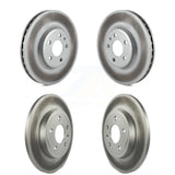 Front Rear Coated Disc Brake Rotors Kit For 2009 Audi A4 Quattro Sedan Wagon With 288mm Diameter Rotor KG-101583