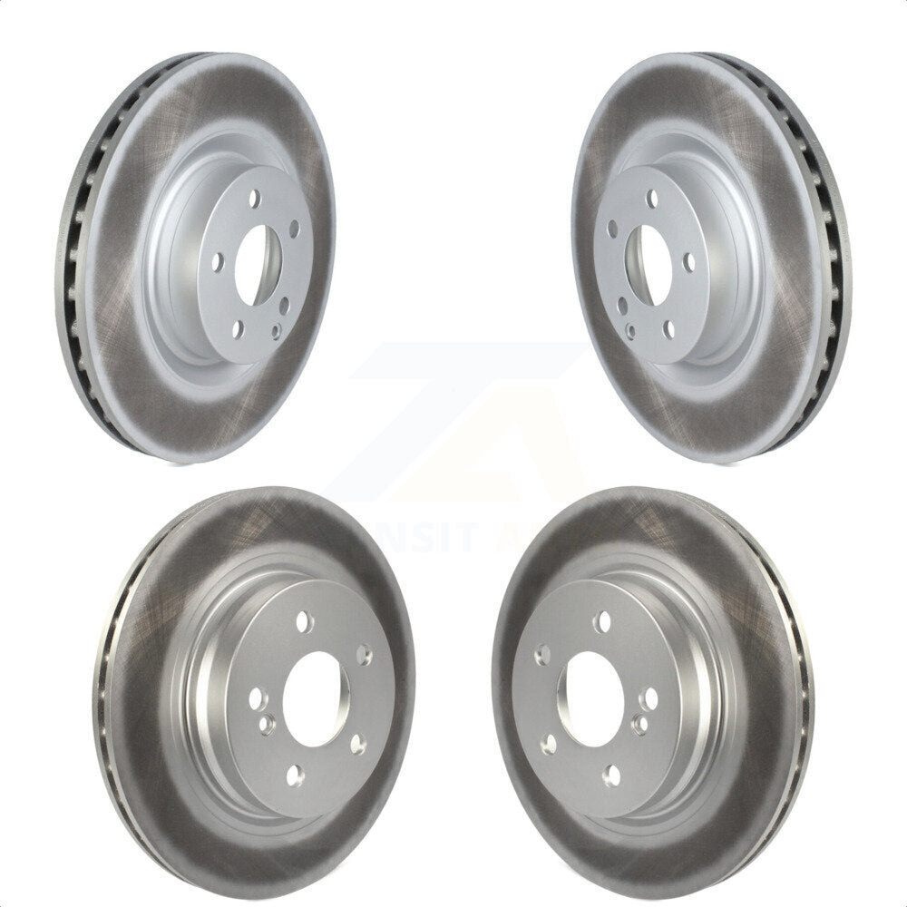 Front Rear Coated Disc Brake Rotors Kit For 2010-2011 Mercedes-Benz E550 With 300mm Diameter Rotor KG-101586