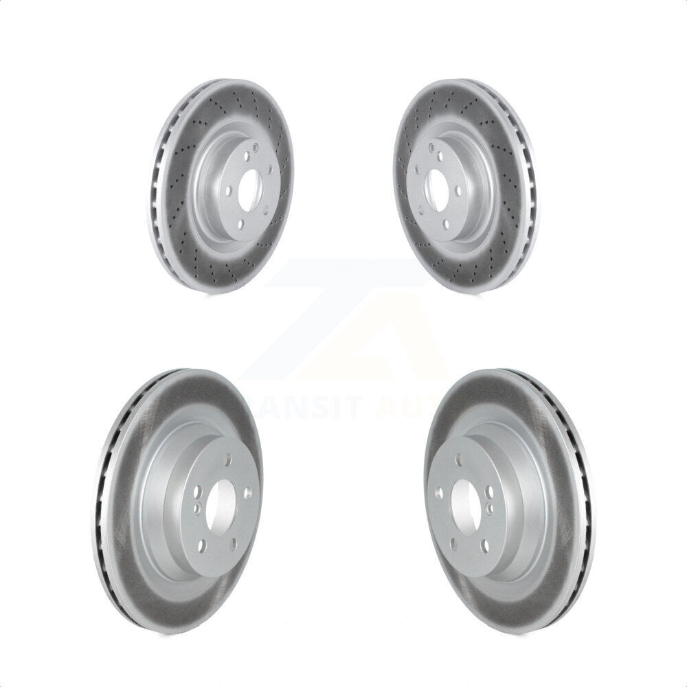 Front Rear Coated Disc Brake Rotors Kit For 2010-2011 Mercedes-Benz E550 With 320mm Diameter Rotor KG-101587