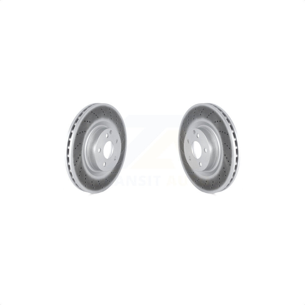 Front Coated Disc Brake Rotors Pair For Mercedes-Benz C250 E400 E550 KG-101619
