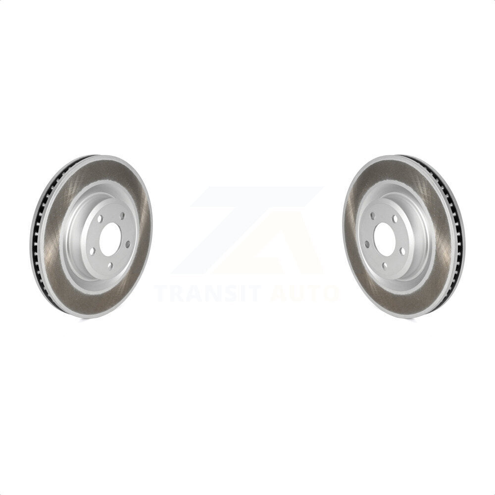 Front Coated Disc Brake Rotors Pair For 2020-2022 Ford Explorer Lincoln Aviator With 345mm Diameter Rotor KG-101621
