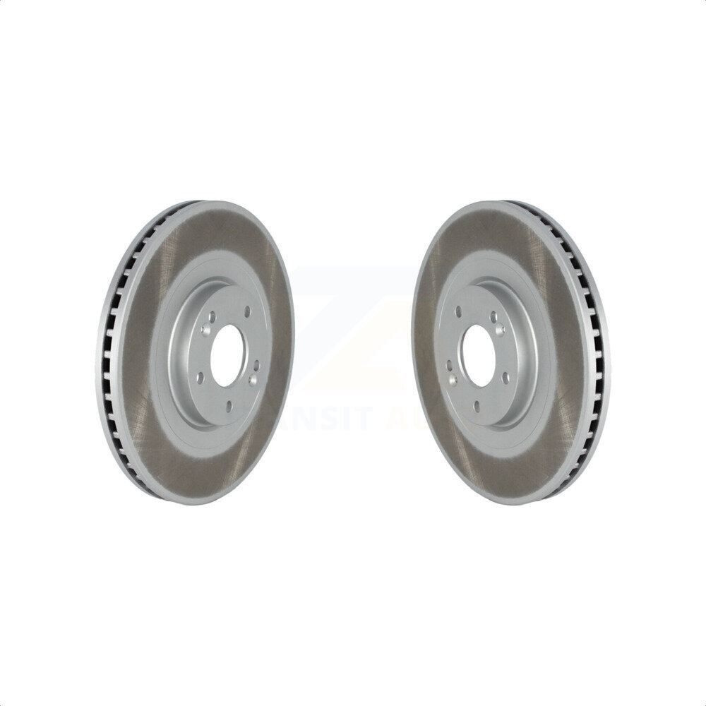 Front Coated Disc Brake Rotors Pair For Kia Telluride Hyundai Palisade KG-101624