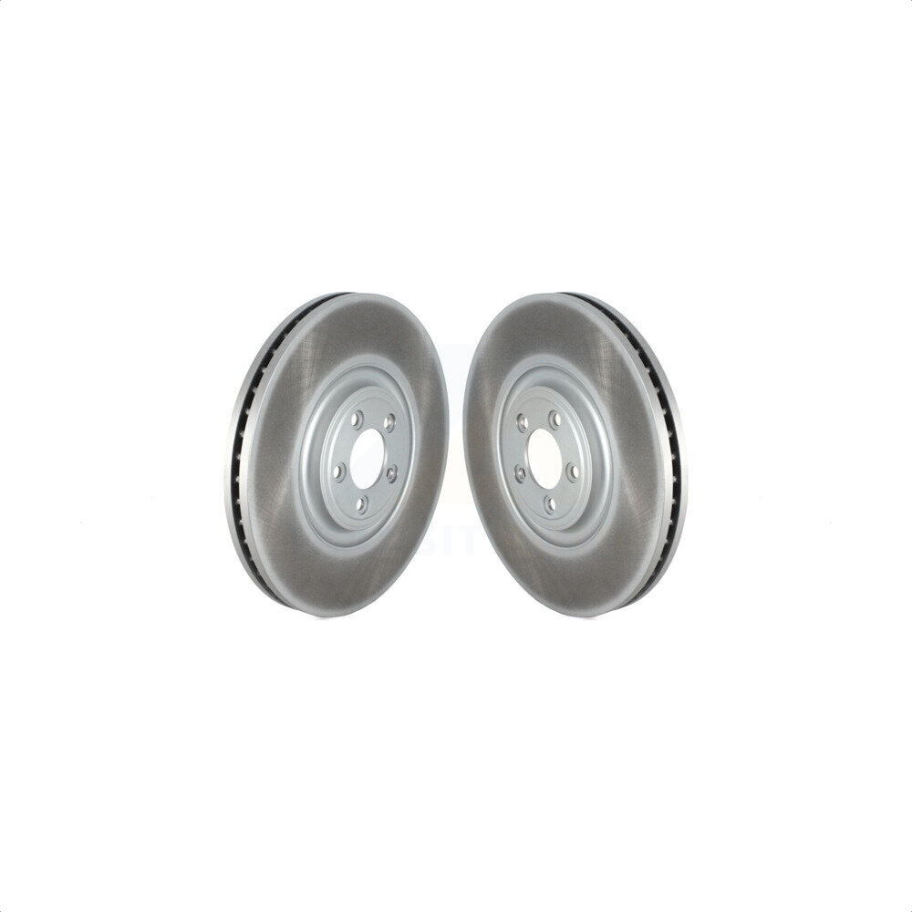 Front Coated Disc Brake Rotors Pair For Jaguar XF XJ F-Type XKR XJR XKR-S XFR-S XJR575 KG-101626