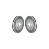 Front Coated Disc Brake Rotors Pair For Jaguar XF XJ F-Type XKR XJR XKR-S XFR-S XJR575 KG-101626