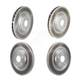 Front Rear Coated Disc Brake Rotors And Hub Assembly Kit For 2017-2018 Porsche Macan S Without Ceramic Composite Brakes KG-101631