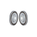 Rear Coated Disc Brake Rotors Pair For Volvo XC90 XC60 S90 S60 V90 Cross Country V60 KG-101645
