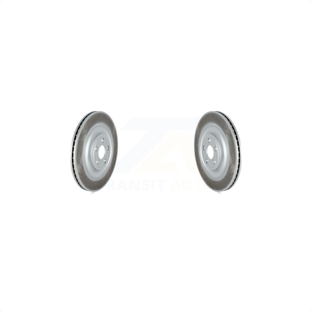 Rear Coated Disc Brake Rotors Pair For Jaguar XF XJ XFR XFR-S XJR575 KG-101654