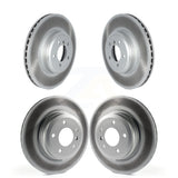 Front Rear Coated Disc Brake Rotors Kit For 2012-2013 BMW 335i Convertible Coupe With Blue Painted Calipers KG-101675