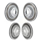 Front Rear Coated Disc Brake Rotors Kit For 2013 BMW 335i Convertible Coupe With Blue Painted Calipers KG-101677