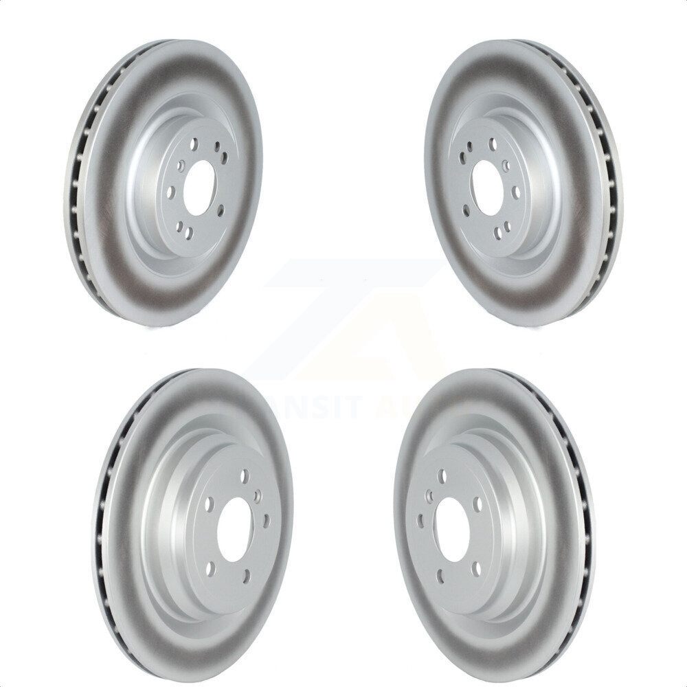 Front Rear Coated Disc Brake Rotors Kit For 2016-2017 Mercedes-Benz GLE400 With AMG Package KG-101689