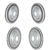 Front Rear Coated Disc Brake Rotors Kit For 2016-2017 Mercedes-Benz GLE400 With AMG Package KG-101689