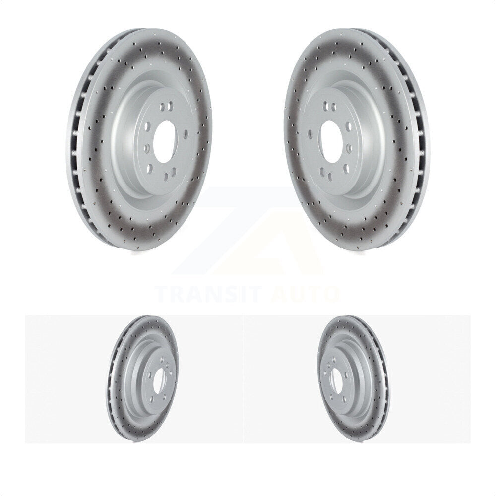 Front Rear Coated Disc Brake Rotors Kit For 2016-2017 Mercedes-Benz GLE400 With AMG Package KG-101692