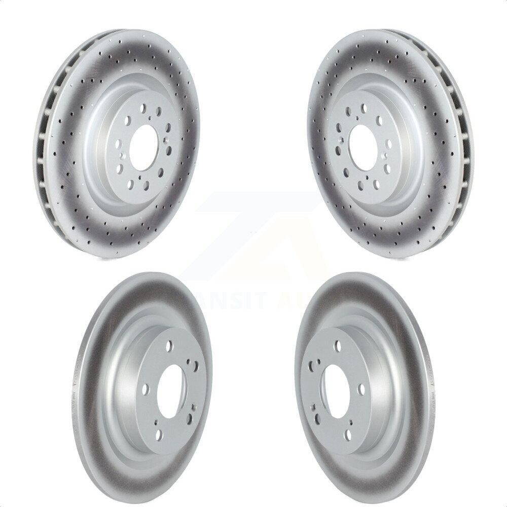 Front Rear Coated Disc Brake Rotors Kit For 2017-2020 Honda Civic Type R KG-101699